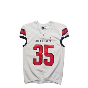 BSN Sports‎ Zion Chapel Football Jersey Mens Large White Red Black Number 35